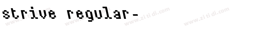 strive regular字体转换